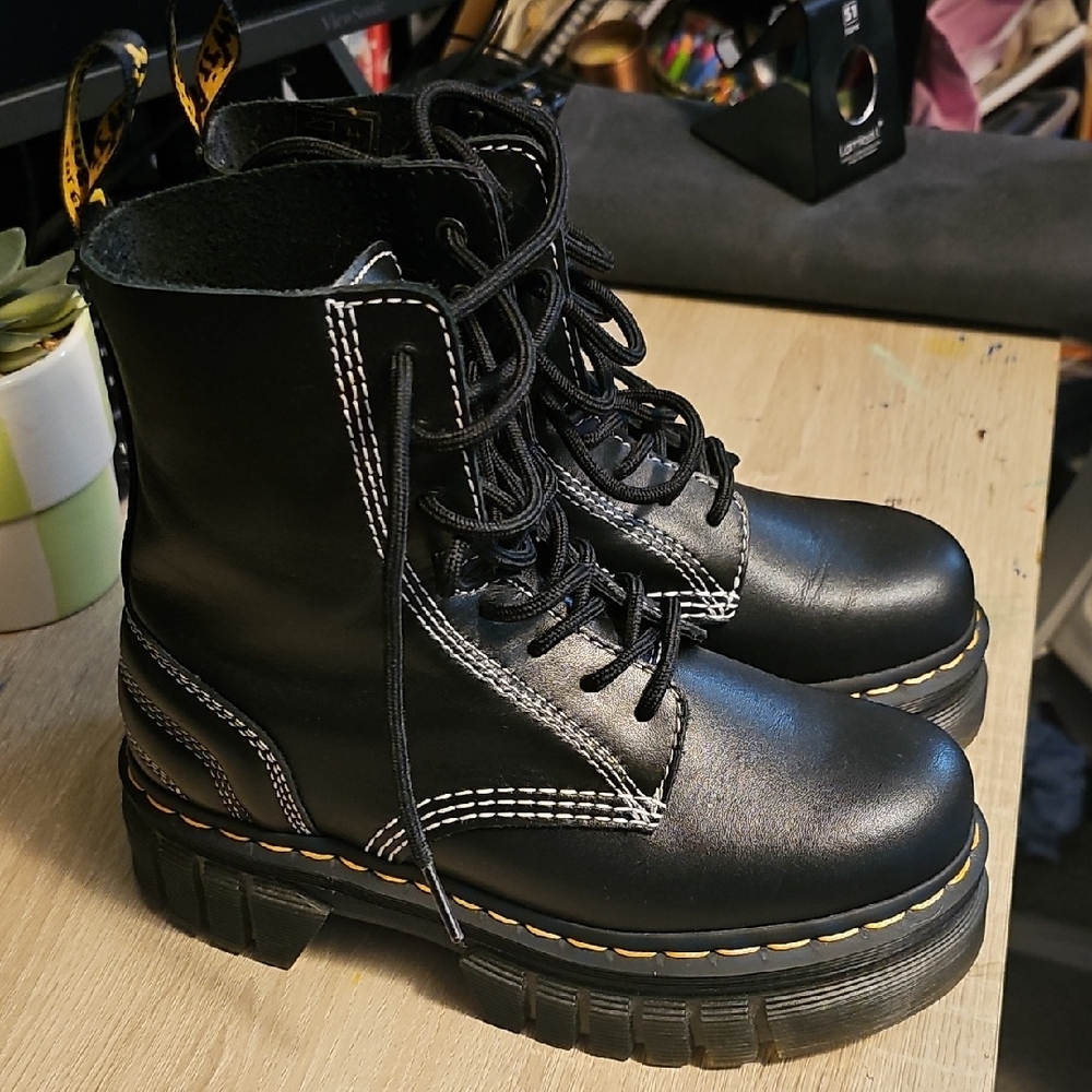 Dr. Martens Black Quilted Boots